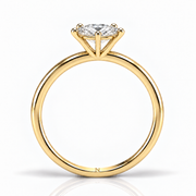 Bague diamant synthétique marquise 1.00 carat or jaune Ely